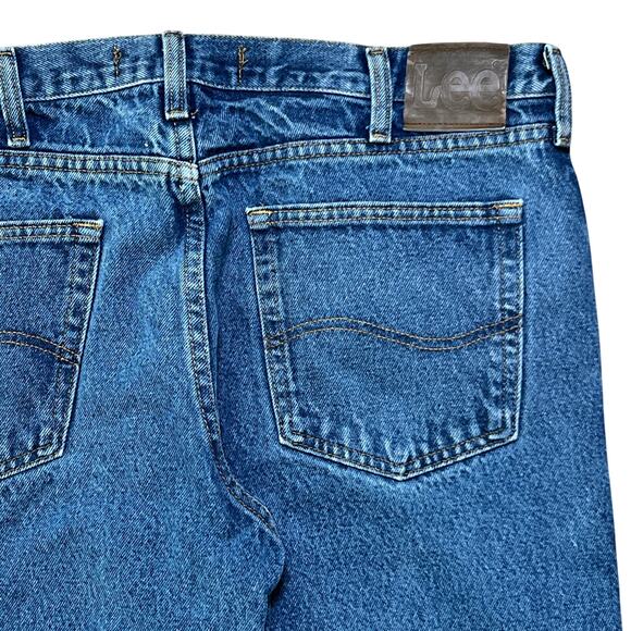 Lee Regular Fit High Waisted Medium Wash Straight Jeans Mens Size 38 x  29 Blue - Picture 5 of 9